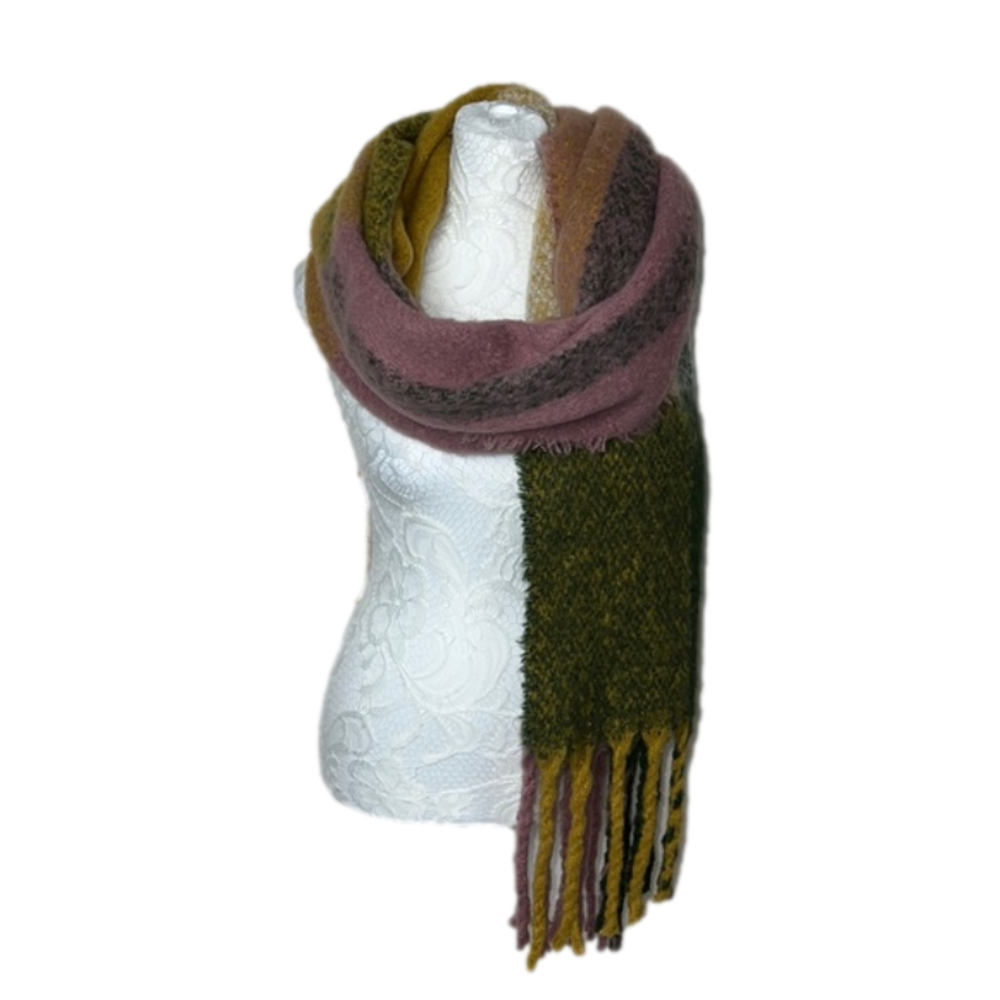 MICHAEL Stars Oversized Chunky Knit Woven Wrap Scarf